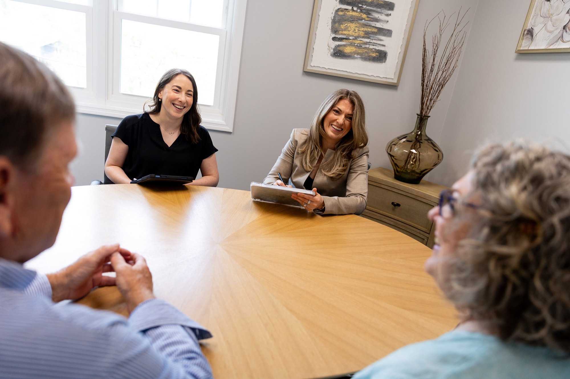 A meeting across the conference table