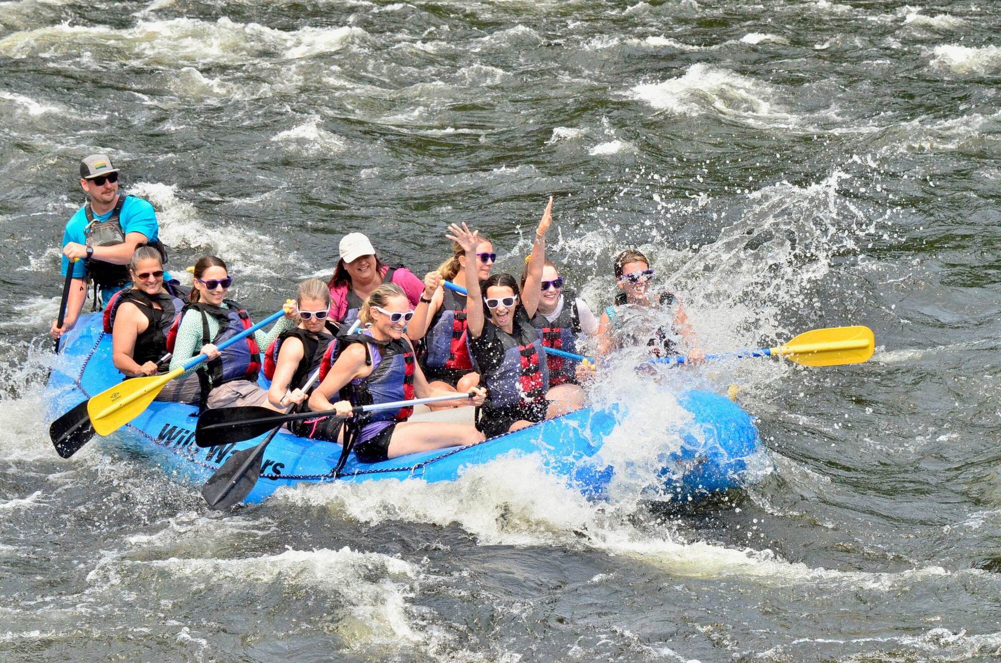 The Meliora Law team whitewater rafting